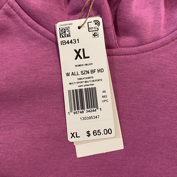 Adidas Women's All Szn Hoodie Sweatshirt. Semi Pulse Lilac. XL - Picture 9 of 11